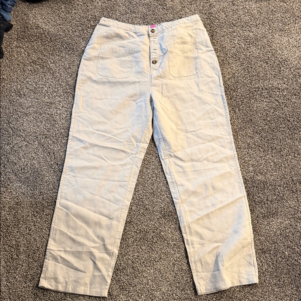 Women's Straight Leg Pants - Cream
